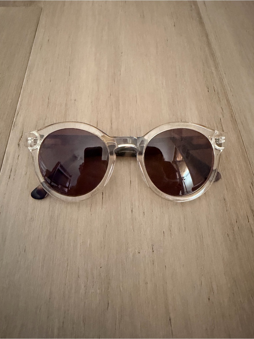 Madewell Clear/Tort Round Sunglasses
